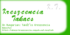 kreszcencia takacs business card